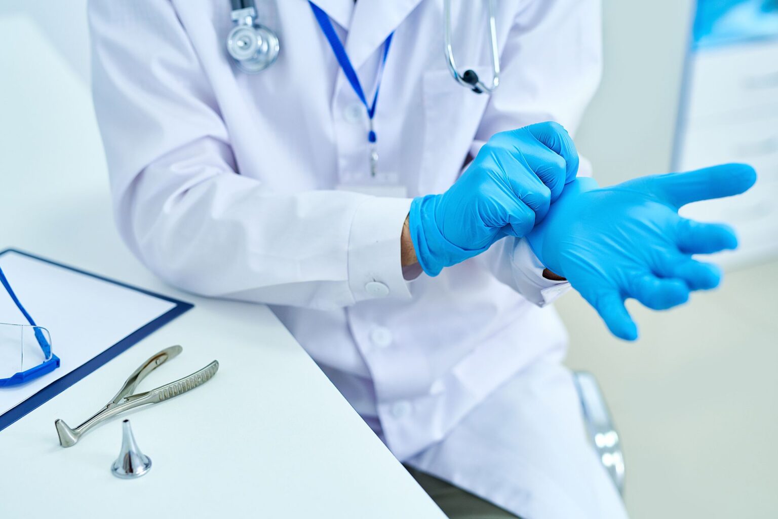 Doctor Wearing Gloves